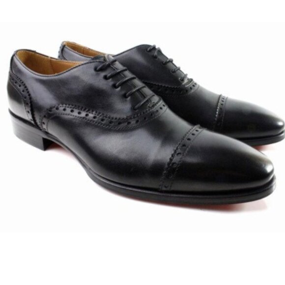 Ben Black Brogue Mens Leather Shoes main image 4